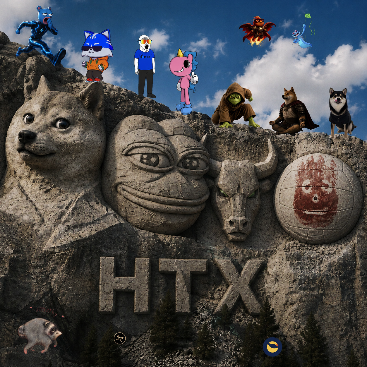 Wilson carved into meme mountain